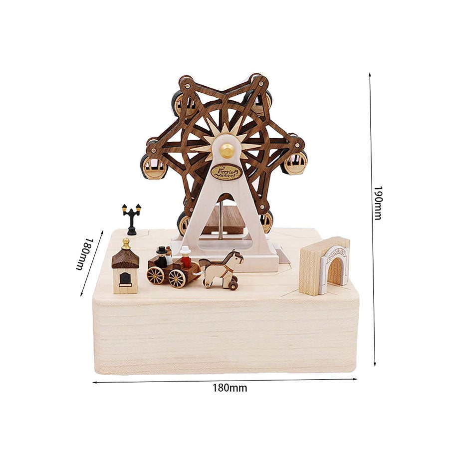 Jeancard wooden music box - Ferry Wheel
