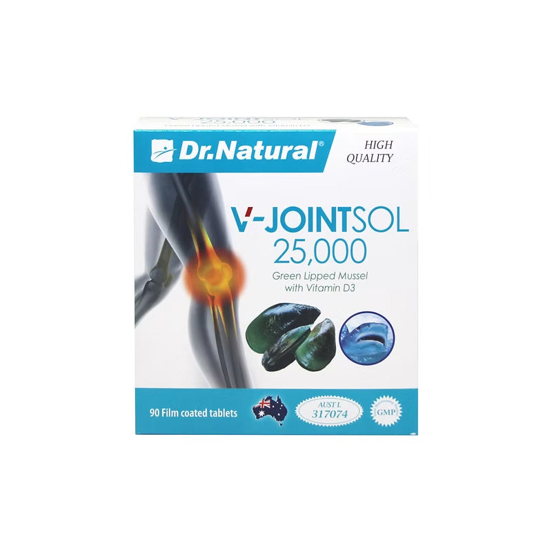 Dr.Natural V-Jointsol 25000 Green Lipped Mussel with Vitamin D3 90's