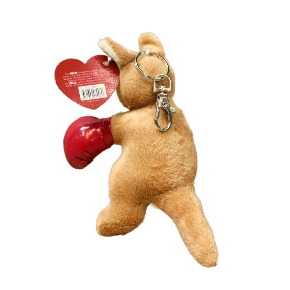 Boxing Kangaroo Plush Keyring