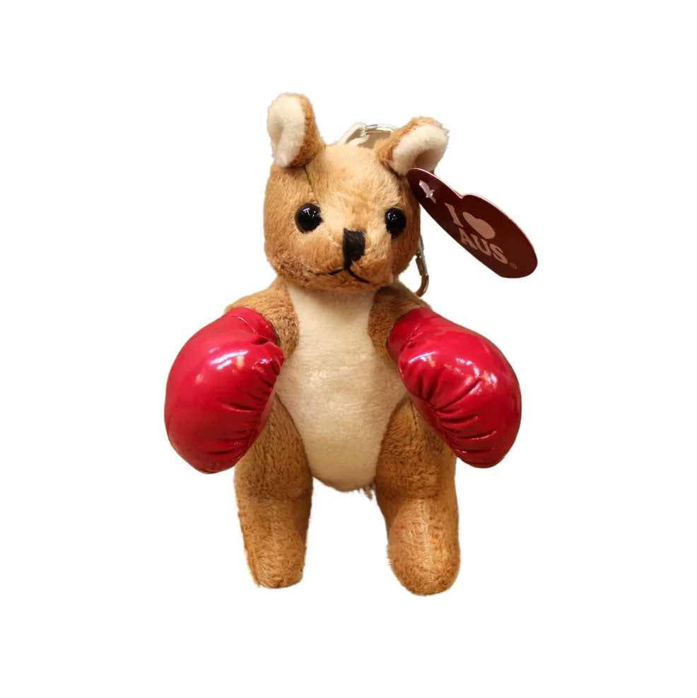 Boxing Kangaroo Plush Keyring