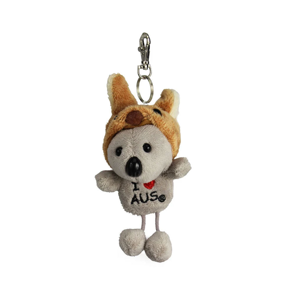 Koala in Kangaroo Hat Plush Keyring