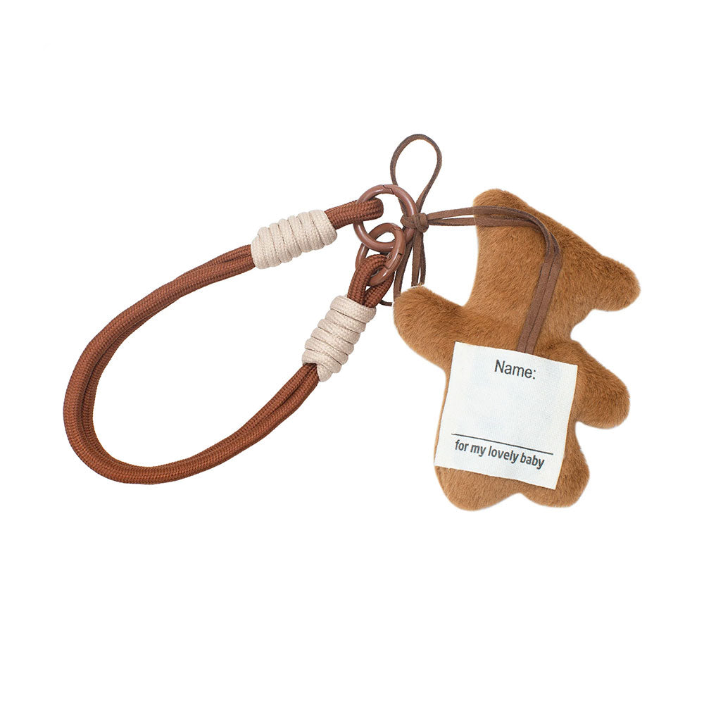 Tilted Bear Keyring Charm