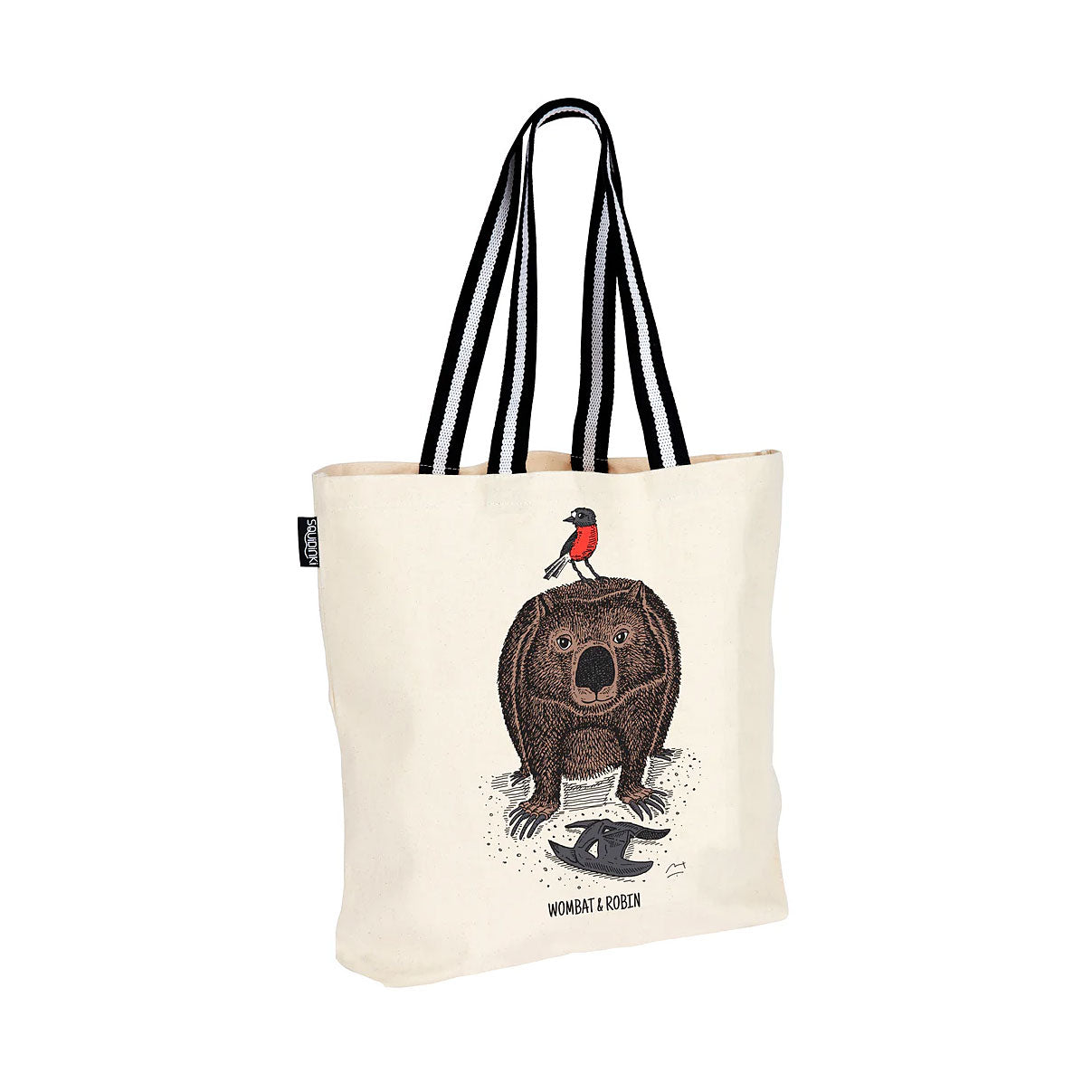 Cotton Tote Bag: Wombat & Robin