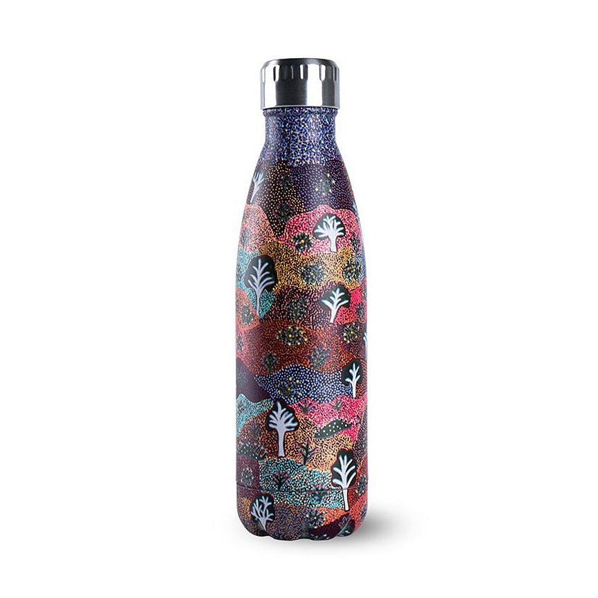 Koh Living Aboriginal Art Stainless Steel Water Bottle (500ml) - Bush Medicine