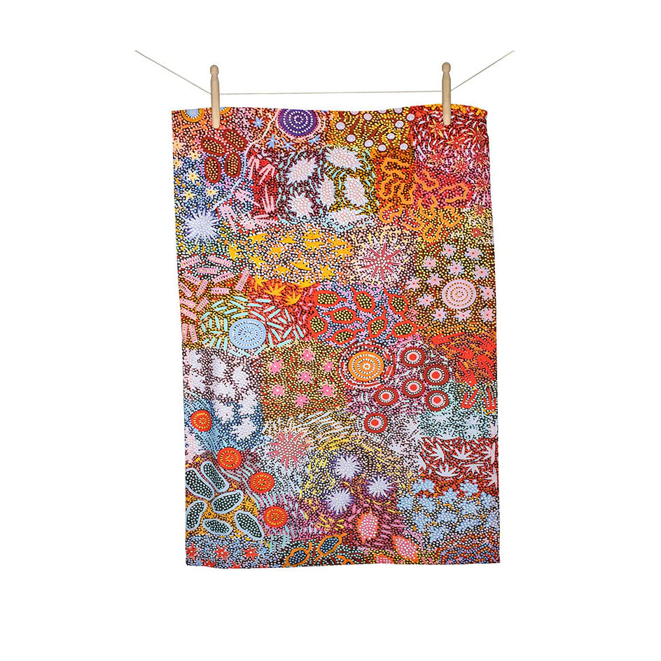 Koh Living Aboriginal Art 100% Cotton Teatowel - Grandmother's Country