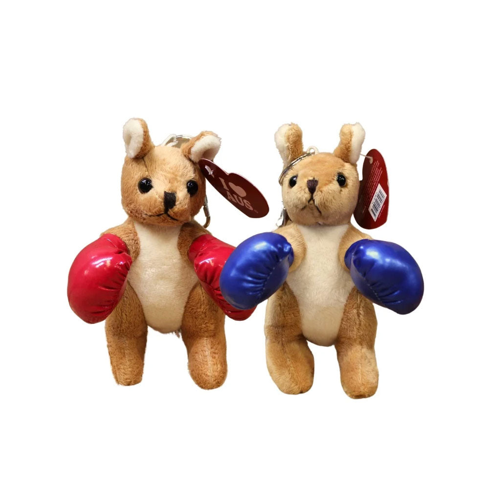 Boxing Kangaroo Plush Keyring