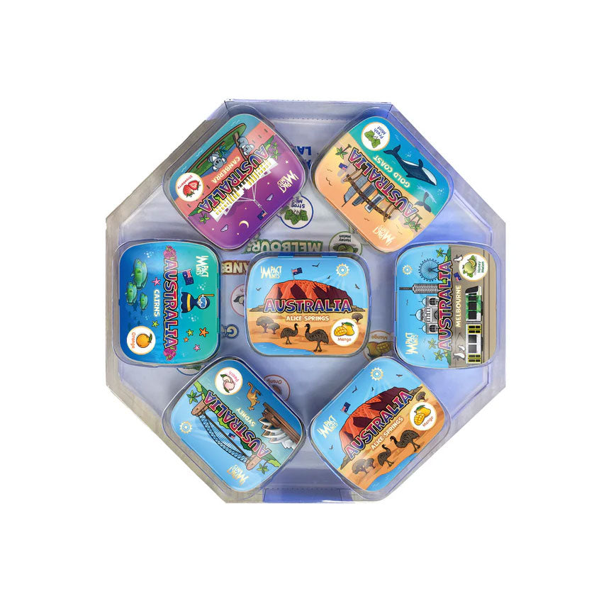 [mayday]Australia Landmark Impact Mints Candy 7 Tins Gift Set