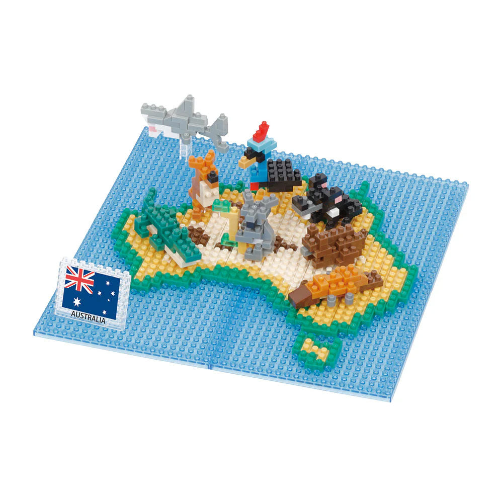[nanoblock]Animals of Australia on Map